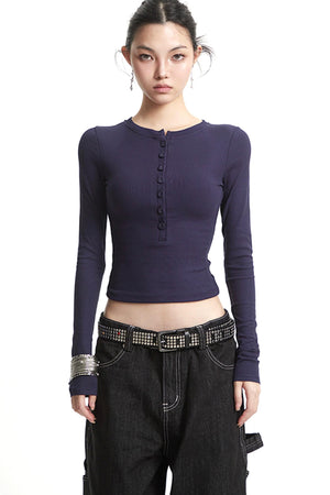 Solid Color Long Sleeve T-Shirt