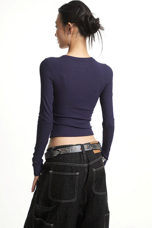 Solid Color Long Sleeve T-Shirt