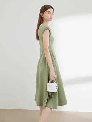 Solid Color Thin Knit Dress