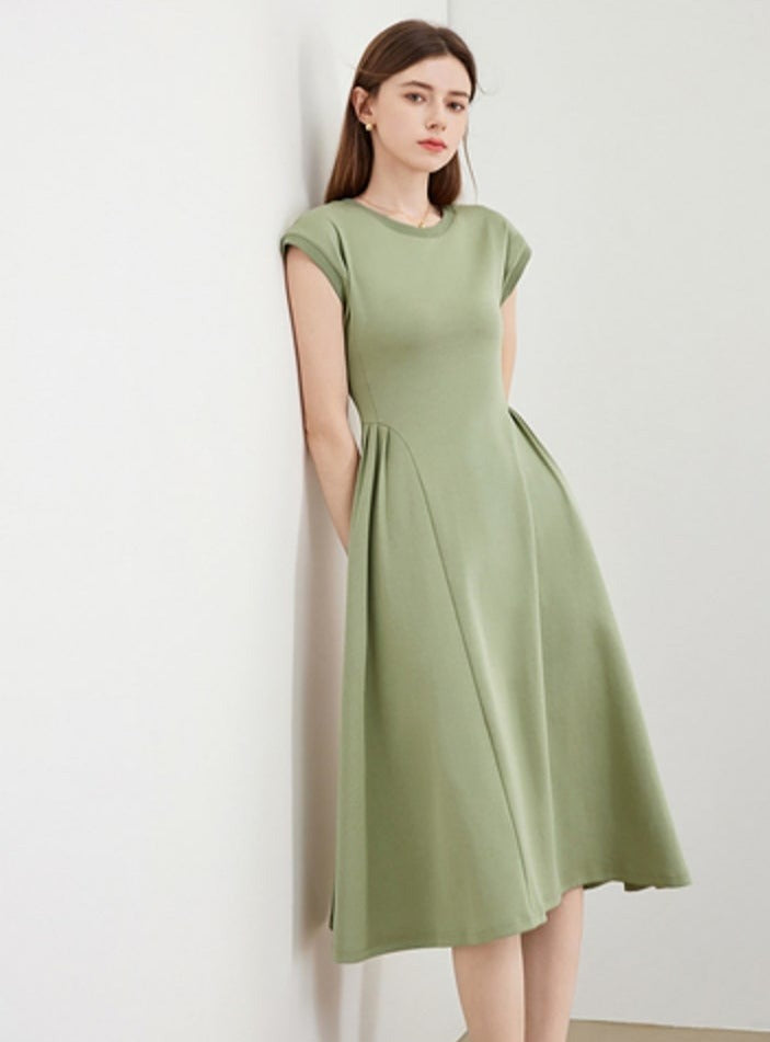 Solid Color Thin Knit Dress
