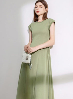 Solid Color Thin Knit Dress