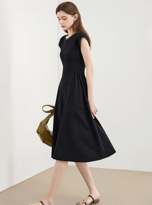Solid Color Thin Knit Dress