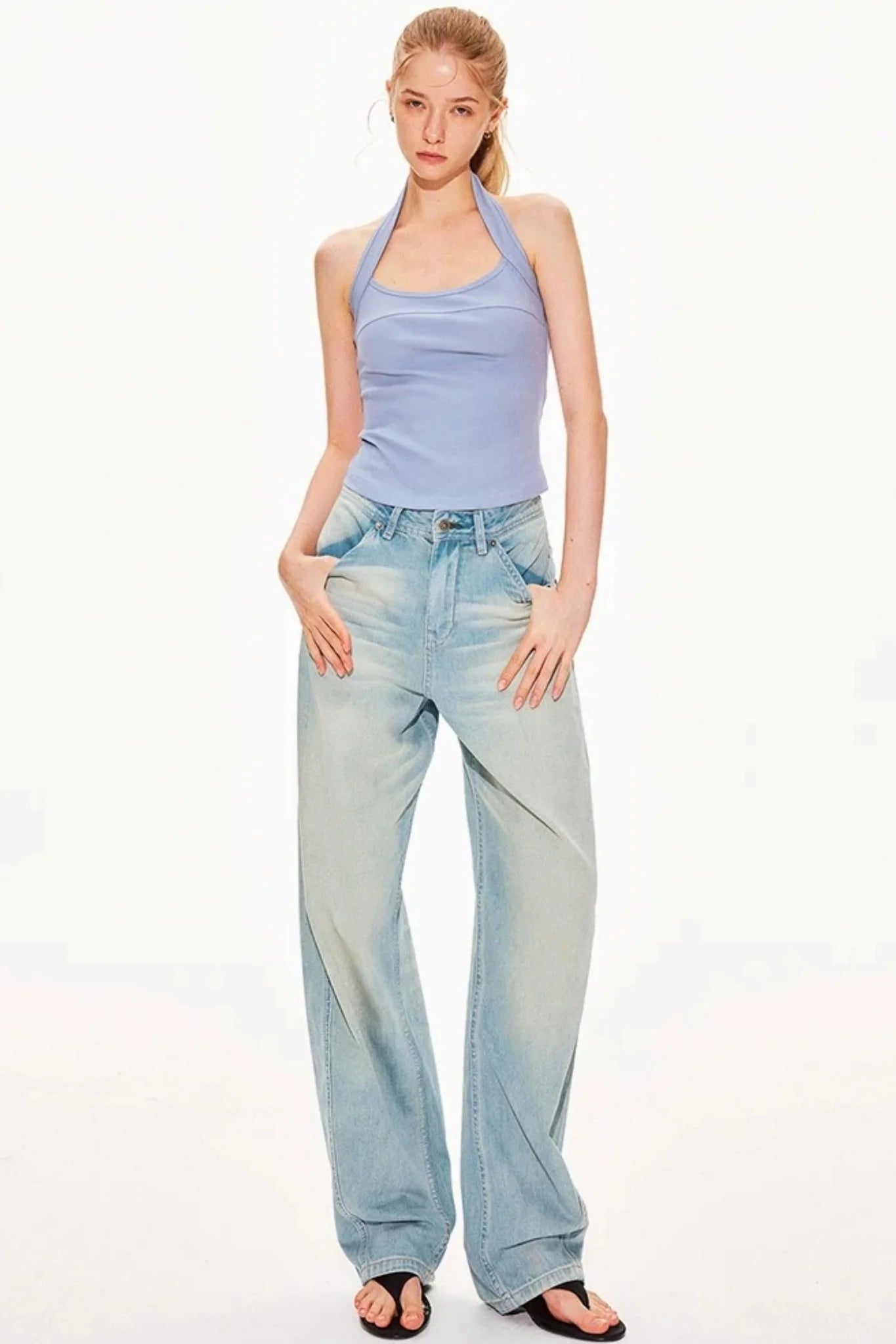 Solid Halter Neck Top