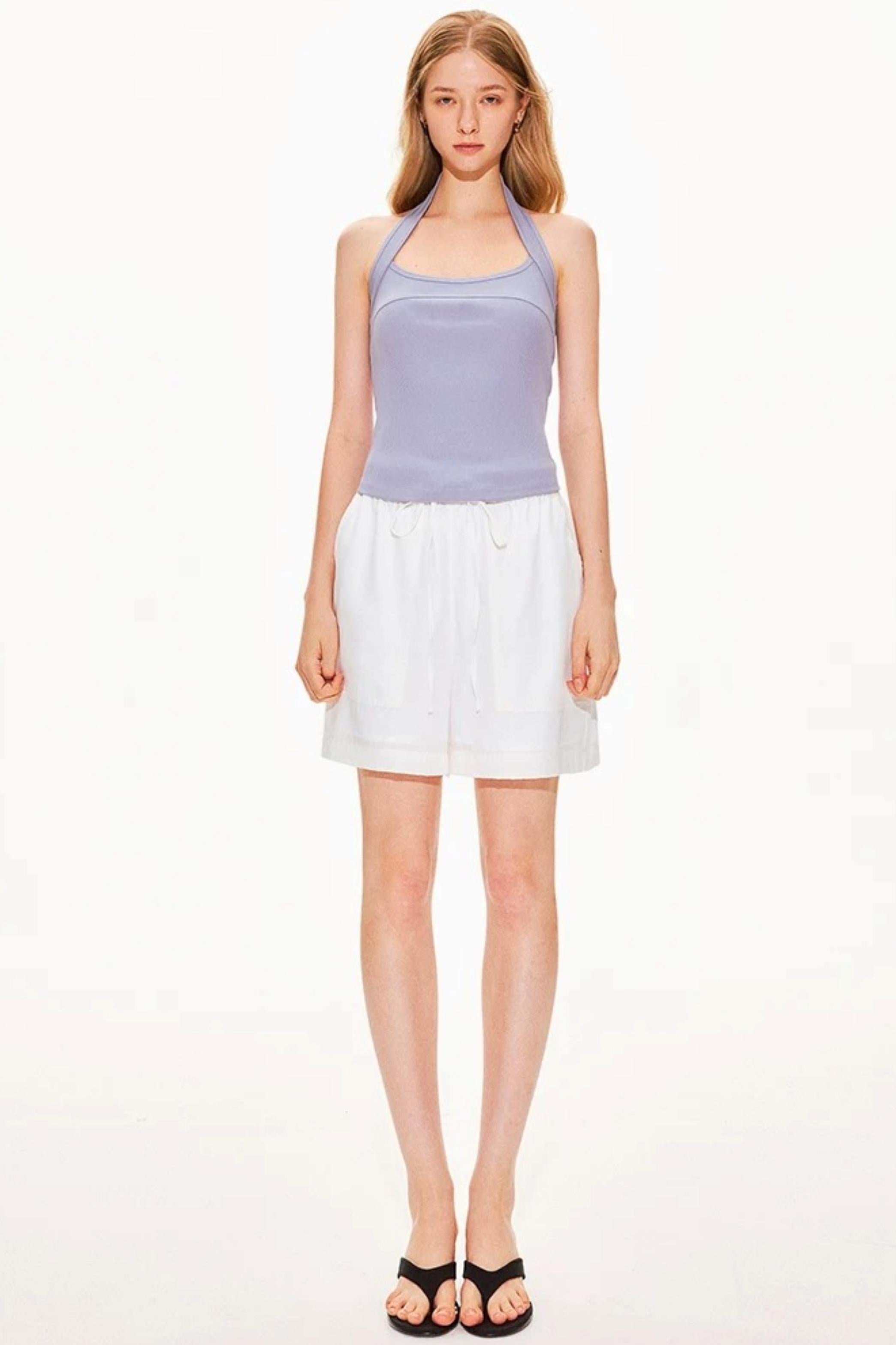 Solid Halter Neck Top