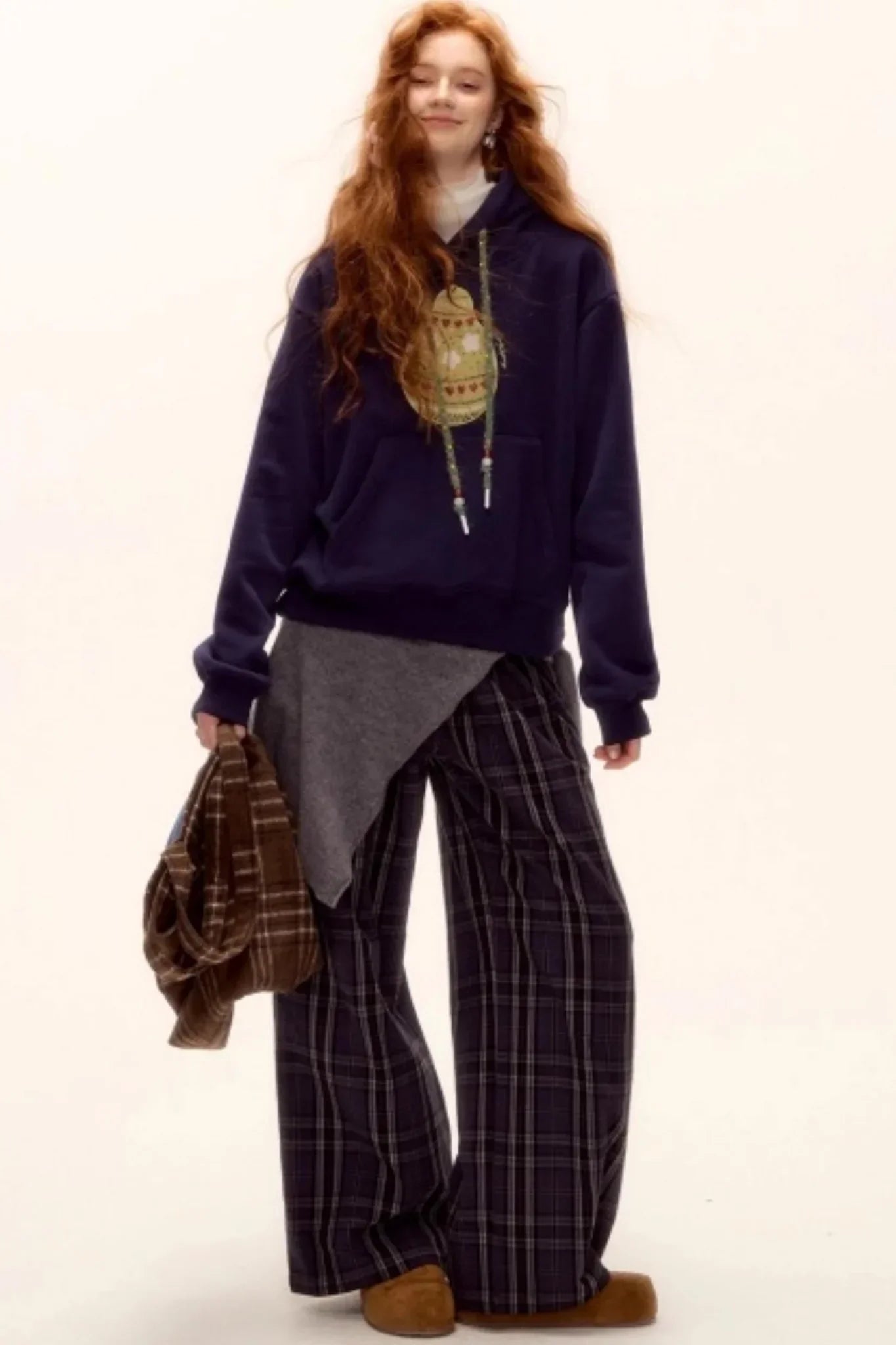 Solid Knit Lace-Up Shawl