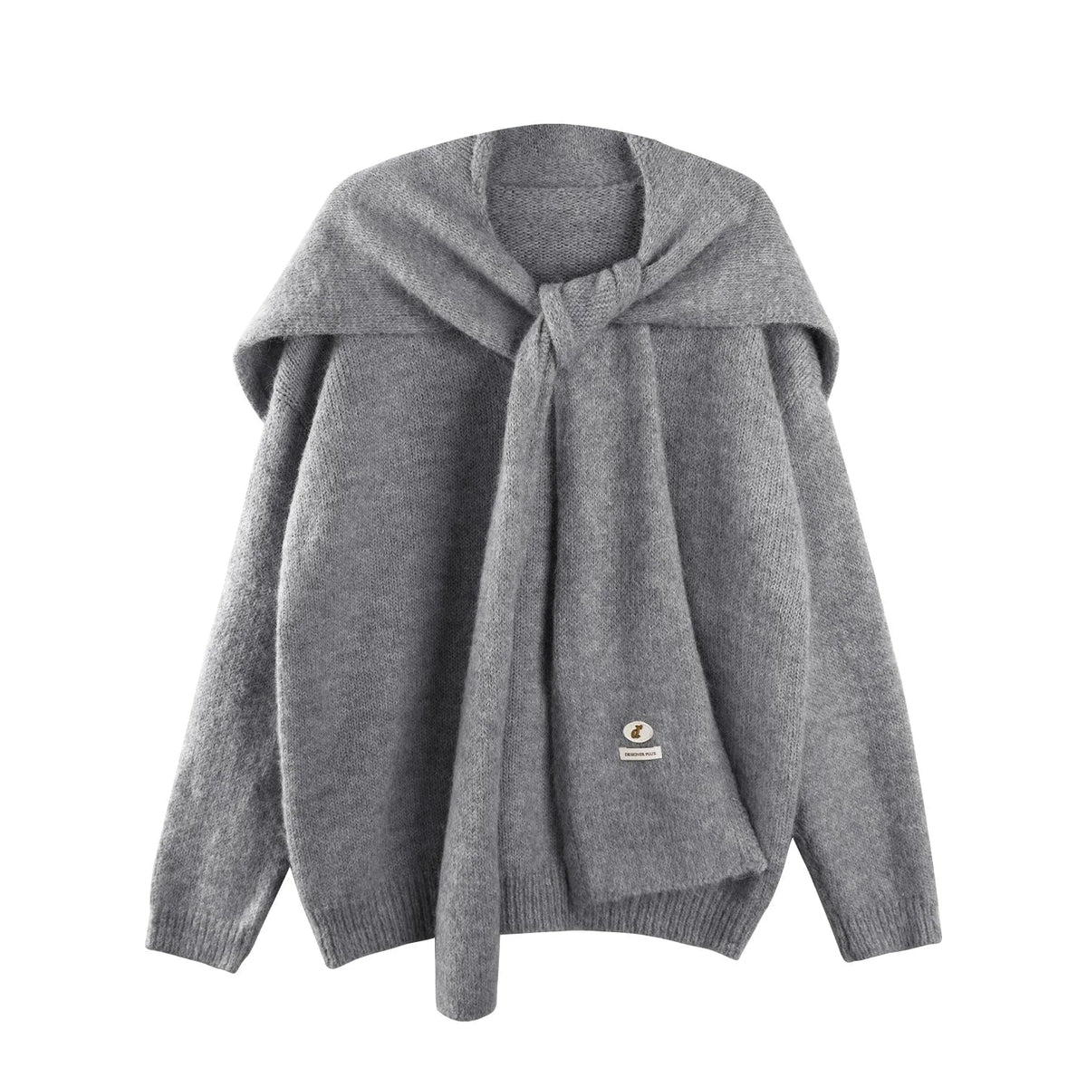 Solid Knitwear Two-Piece Top Set
