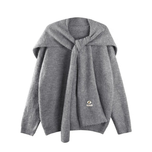 Solid Knitwear Two-Piece Top Set