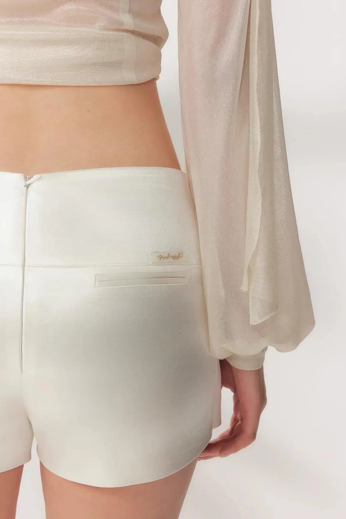 Solid Satin A-Line Skirt