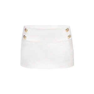 Solid Satin A-Line Skirt
