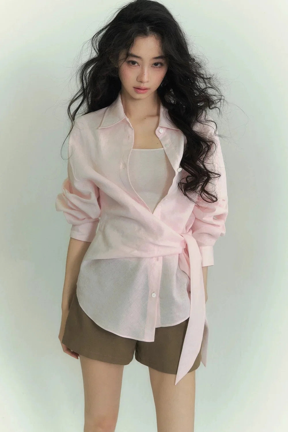 Somesowe Breathable Lace-Up Shirt