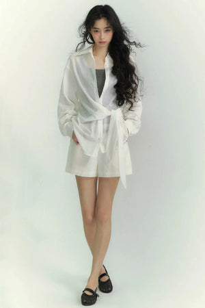 Somesowe Breathable Lace-Up Shirt