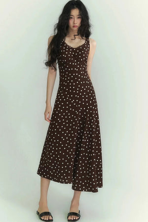 Somesowe Lace Polka Dot Dress