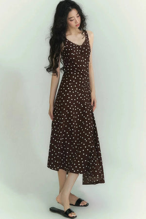 Somesowe Lace Polka Dot Dress