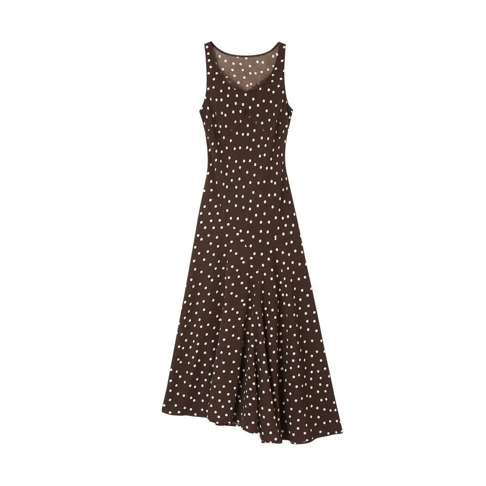 Somesowe Lace Polka Dot Dress