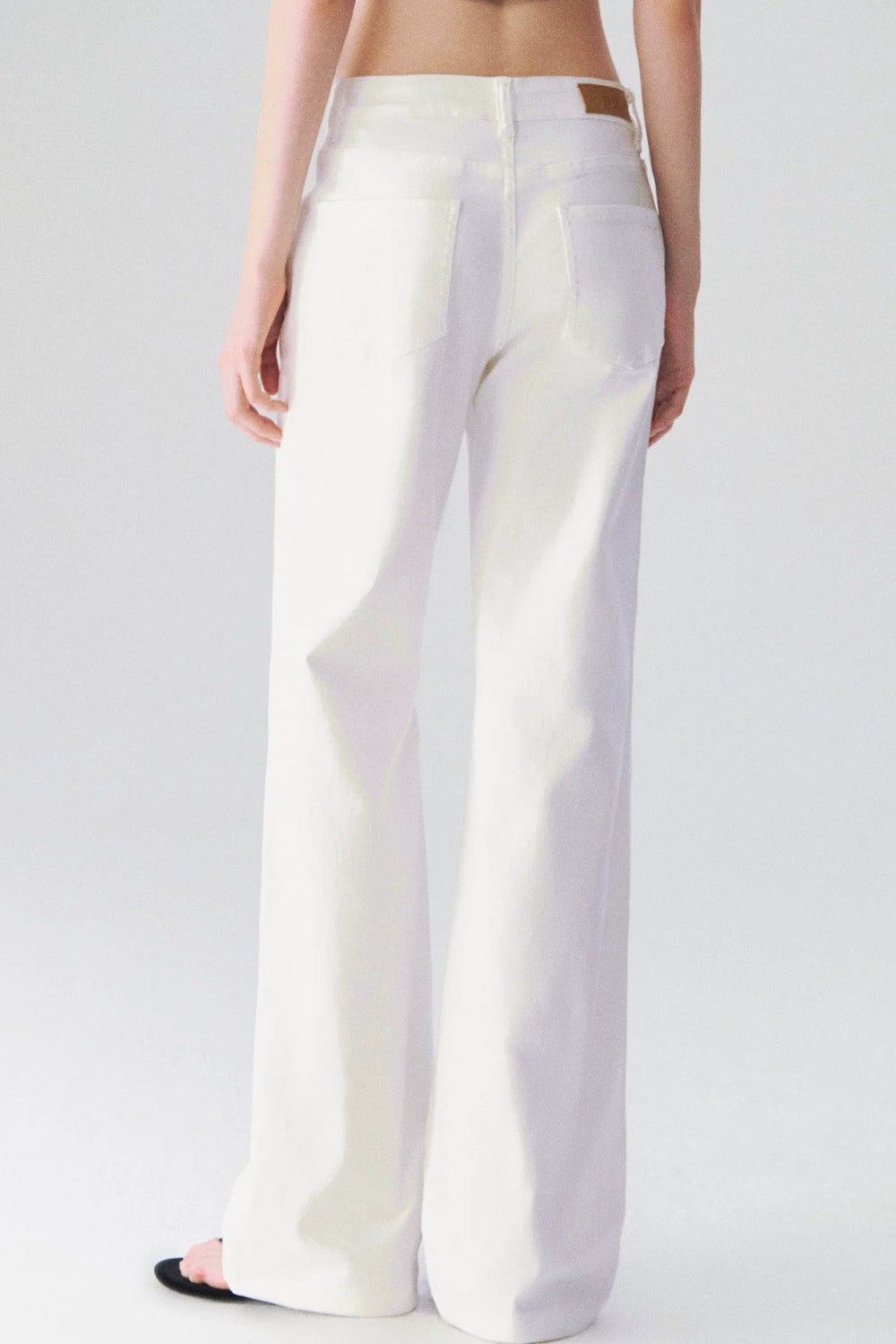 Somesowe White Cloud Elastic Jeans
