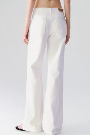 Somesowe White Cloud Elastic Jeans