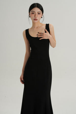 Sophisticated Fishtail Suspender Dress