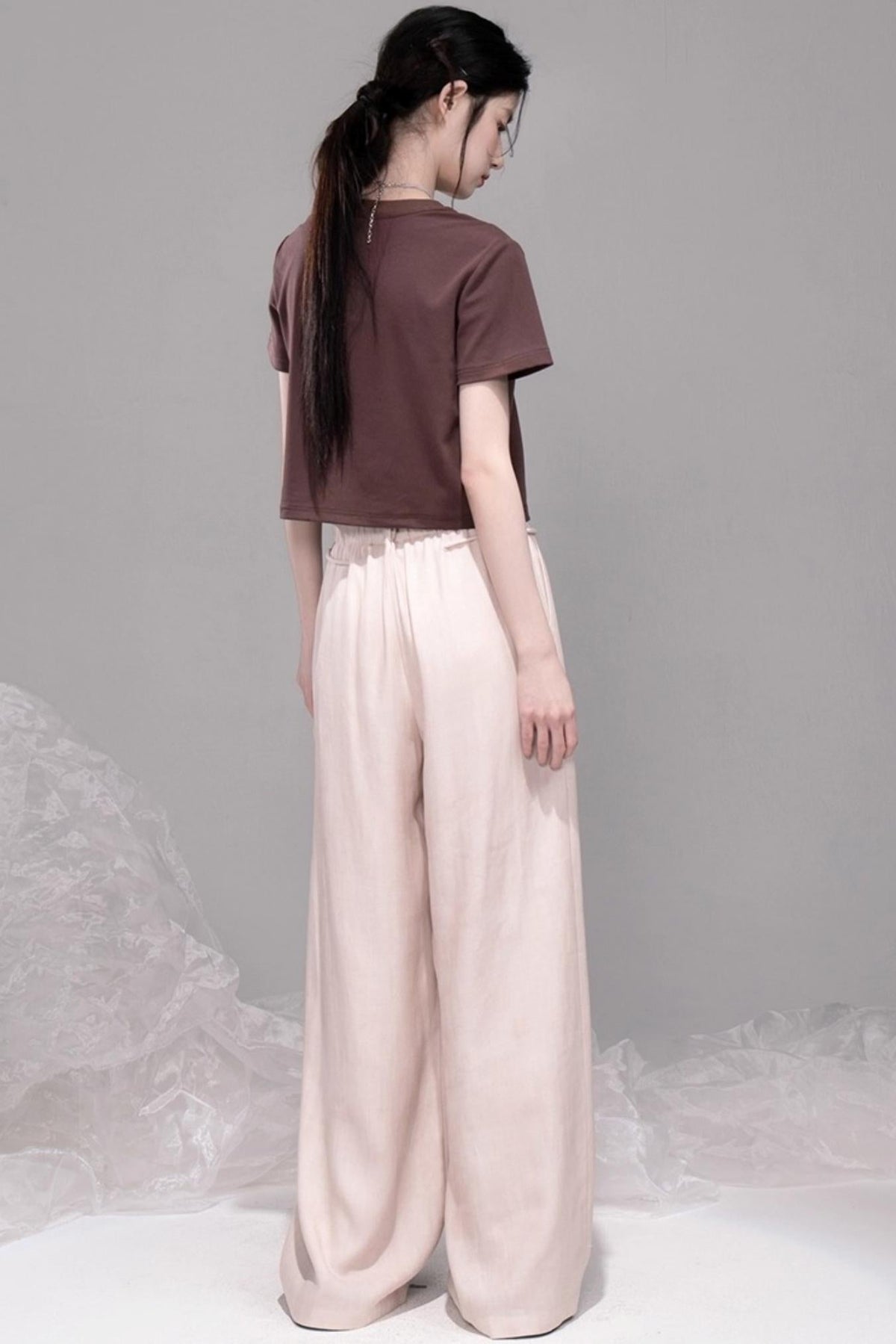 Sophisticated Ice Blue Brown Rose T-Shirt