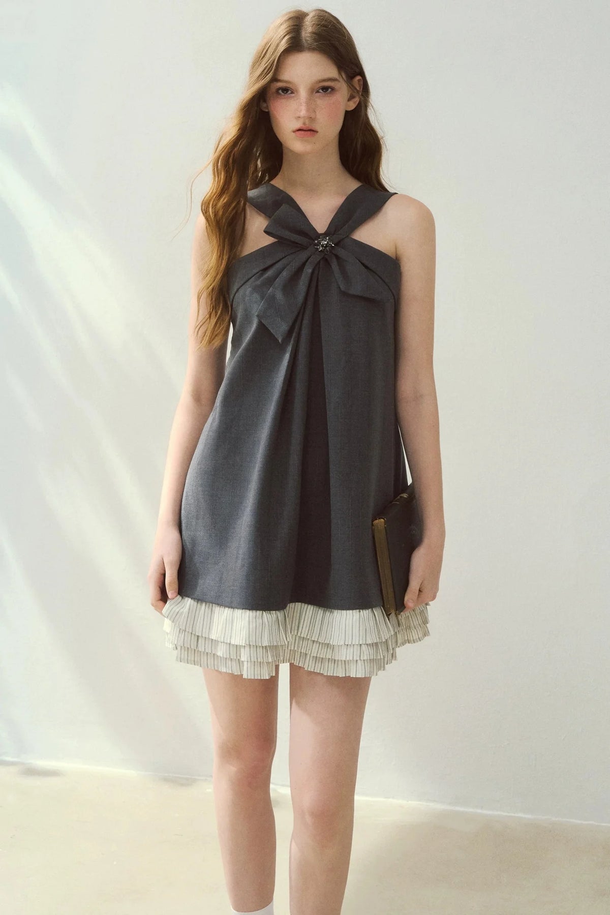 Southern French Gray A-Line Dress