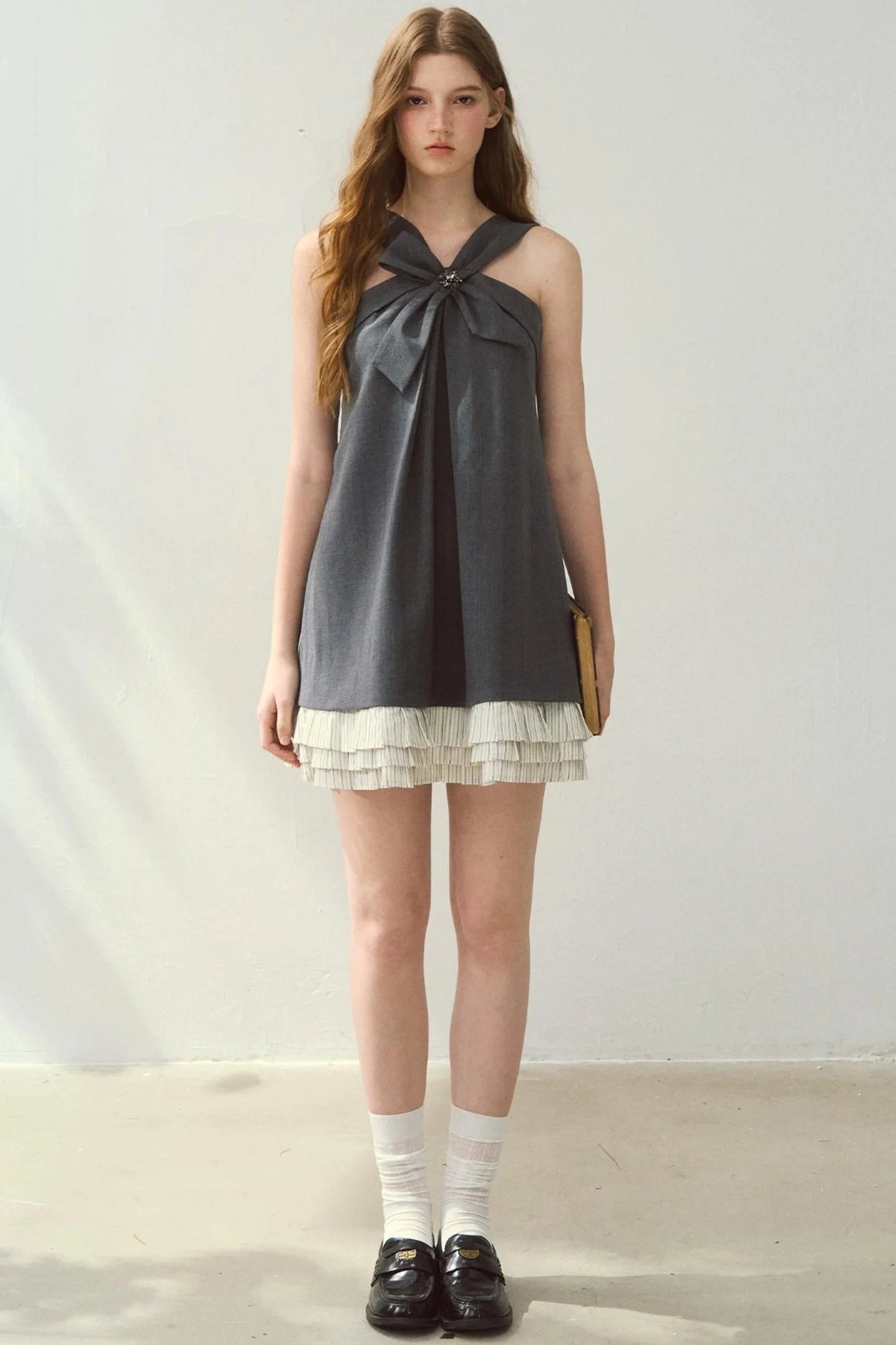 Southern French Gray A-Line Dress