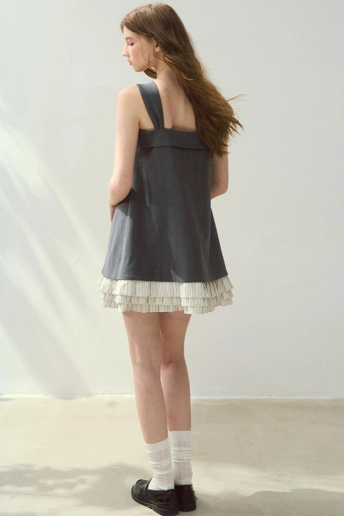Southern French Gray A-Line Dress