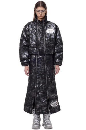 Space Black Quilted Skirt