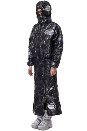 Space Black Quilted Skirt