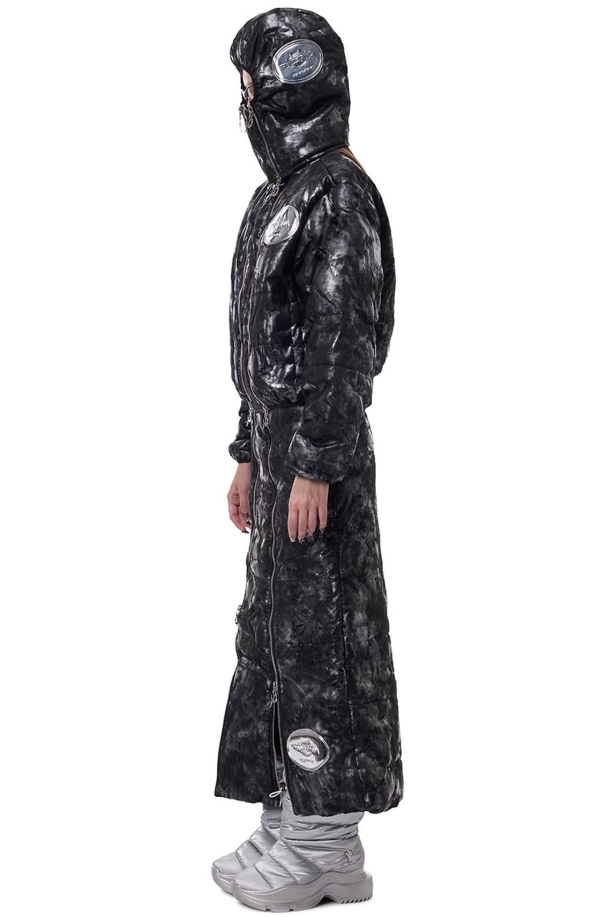 Space Black Quilted Skirt