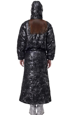 Space Black Quilted Skirt