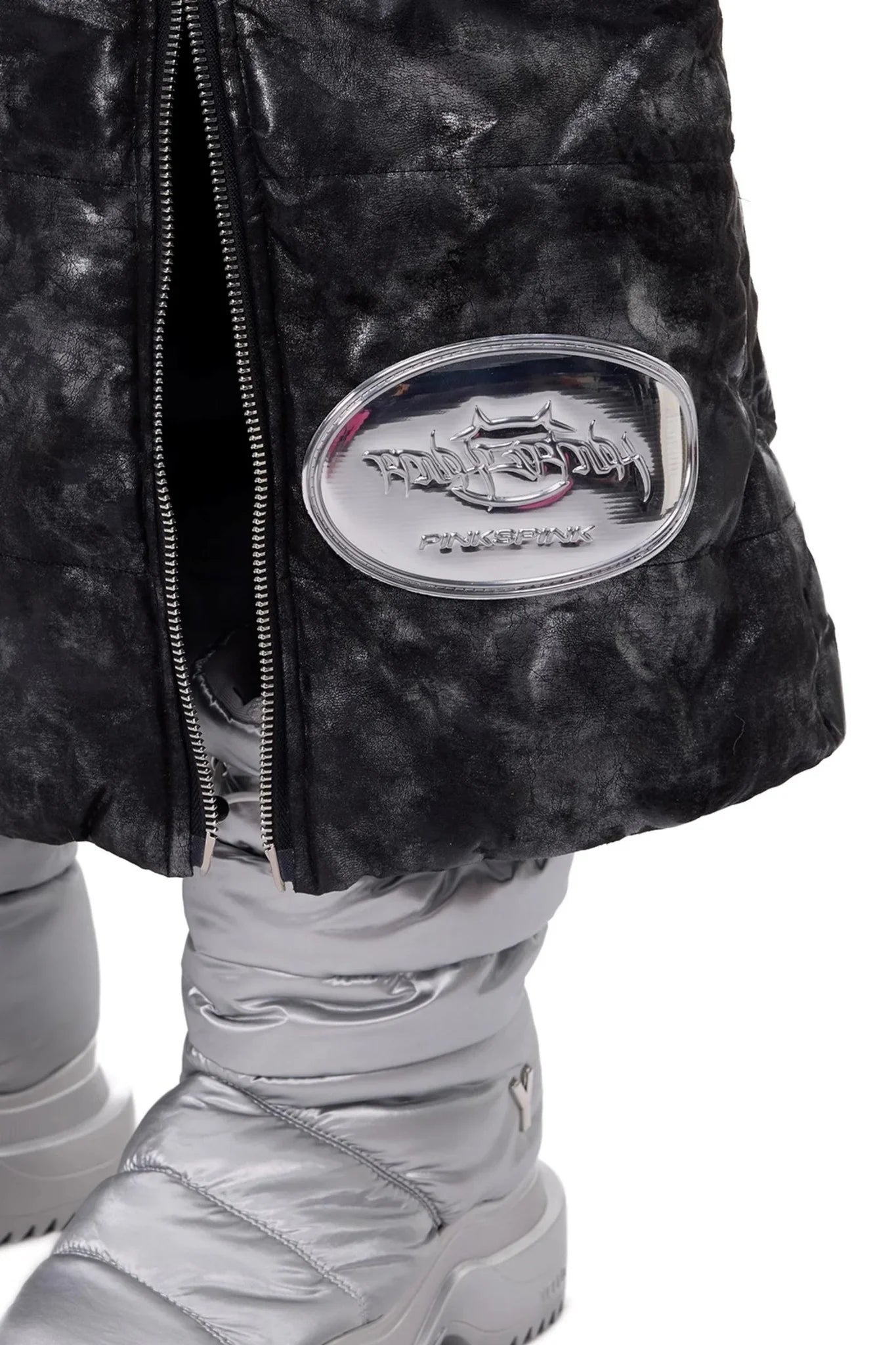 Space Black Quilted Skirt