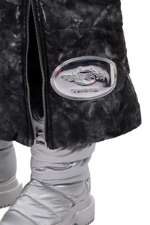 Space Black Quilted Skirt