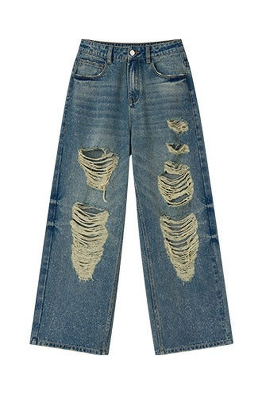 Sparkling Glitter Distressed Pants