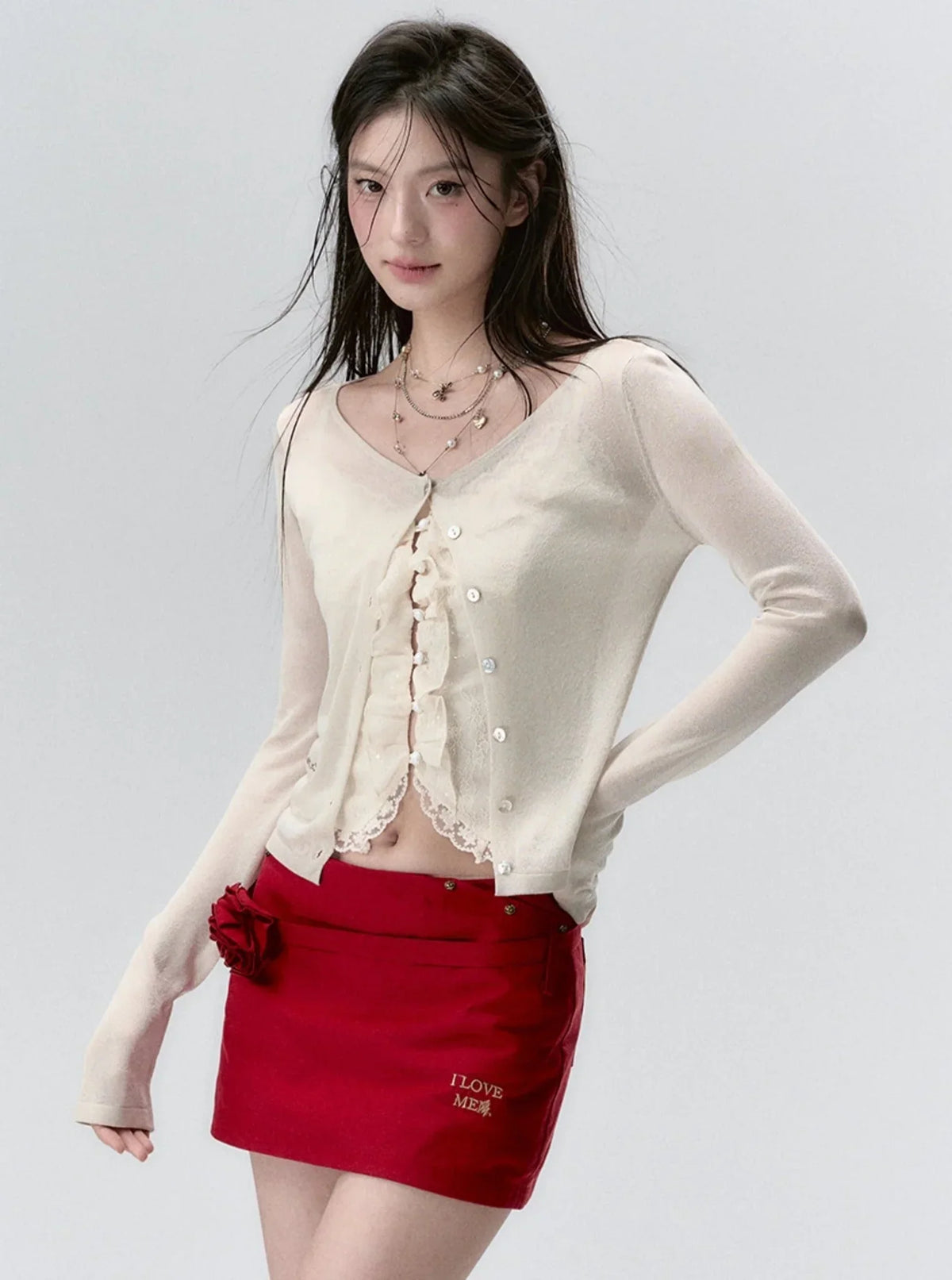 Sparkling Lace Vest Top