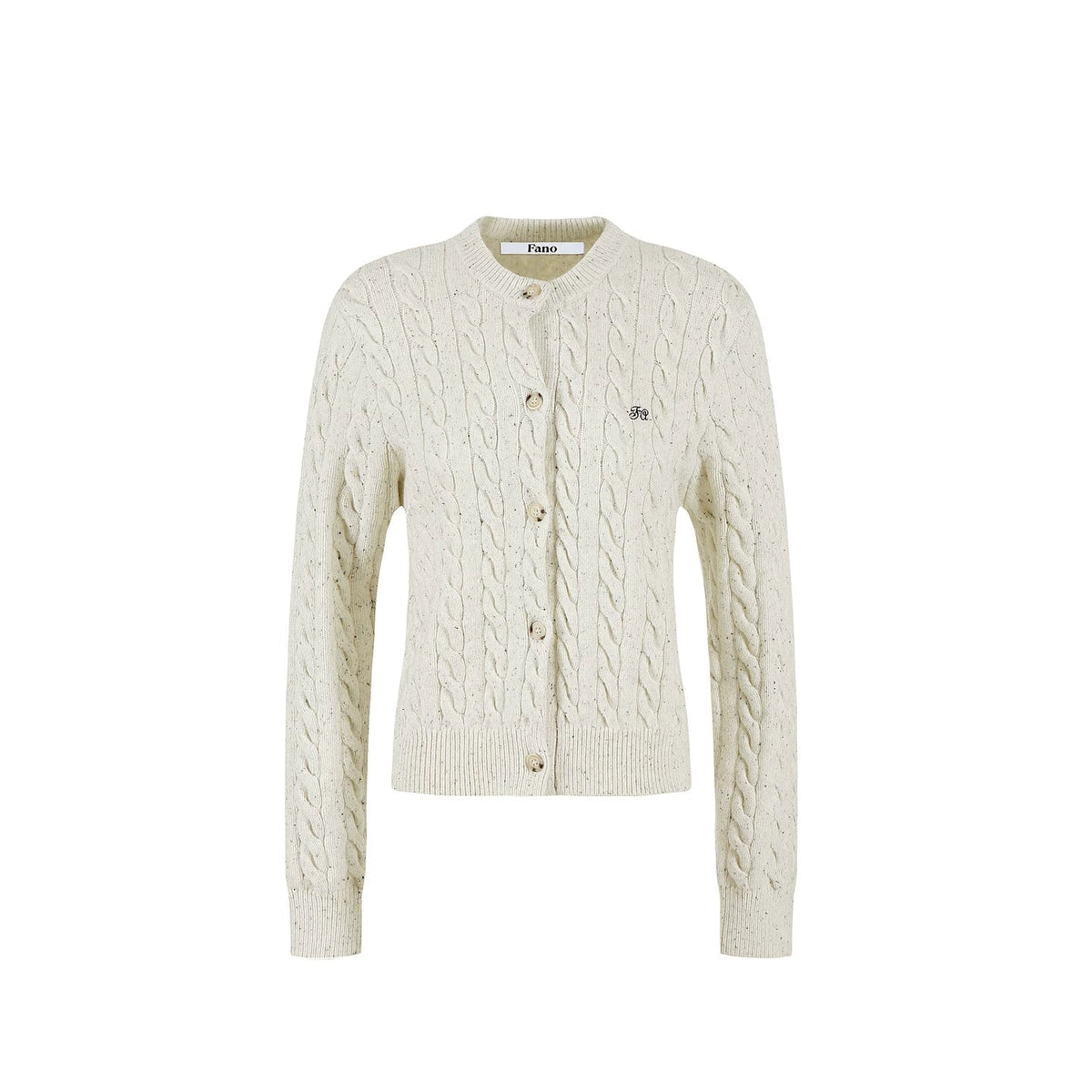 Speckled Cable Knit Cardigan