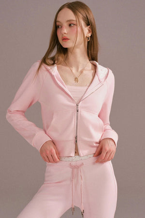 Spice Girl Hooded Knitted Cardigan Set-Up