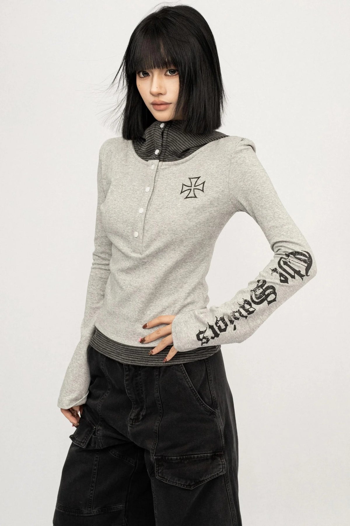 Spice Girl Long Sleeve Lazy Hooded Top