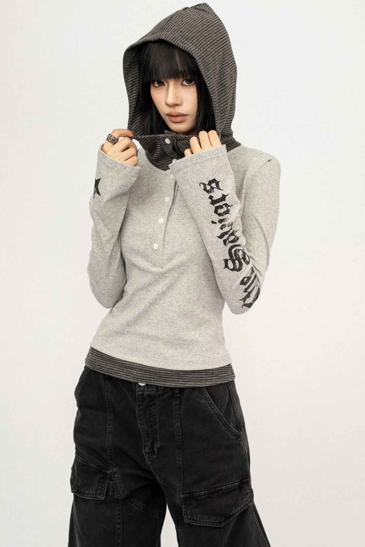 Spice Girl Long Sleeve Lazy Hooded Top