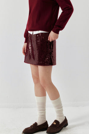 Spice Girls A-line Beaded Mesh Skirt
