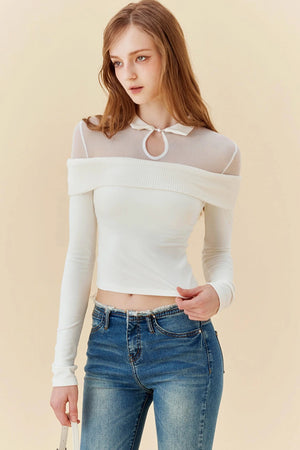 Spice Girls Asymmetrical Mesh Top