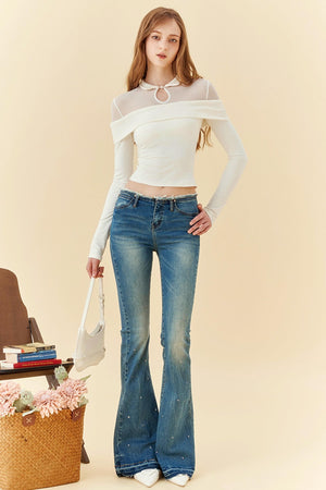 Spice Girls Asymmetrical Mesh Top