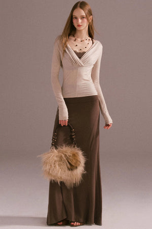 Spice V-neck Maxi Skirt Top Set-Up
