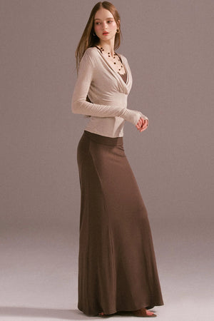 Spice V-neck Maxi Skirt Top Set-Up