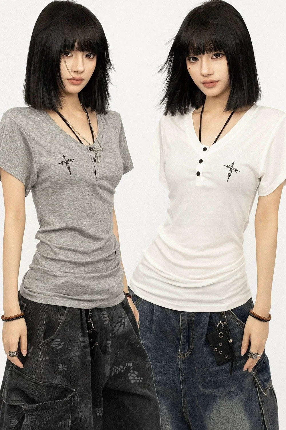 Spicy Cross Print Top