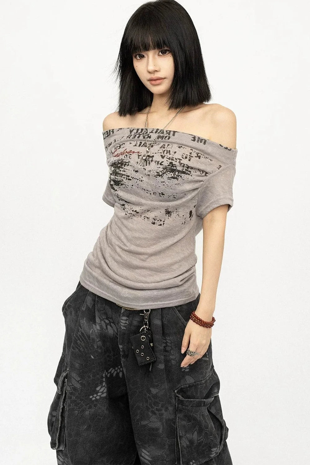 Spicy Girl Off-Shoulder T-Shirt