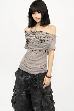 Spicy Girl Off-Shoulder T-Shirt
