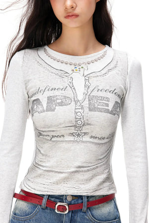 Spicy Girl Rhinestone Knit Top
