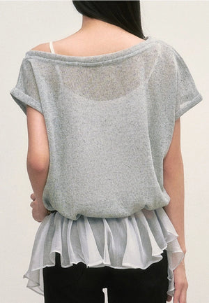 Spliced Off-Shoulder Top