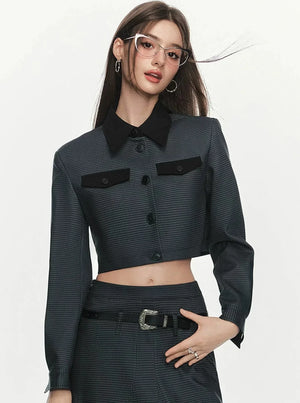 Spliced Retro Short Top