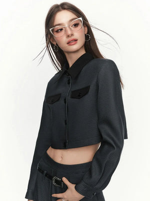 Spliced Retro Short Top