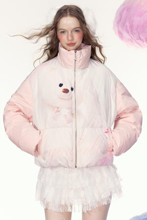 Splicing Casual Down Jacket